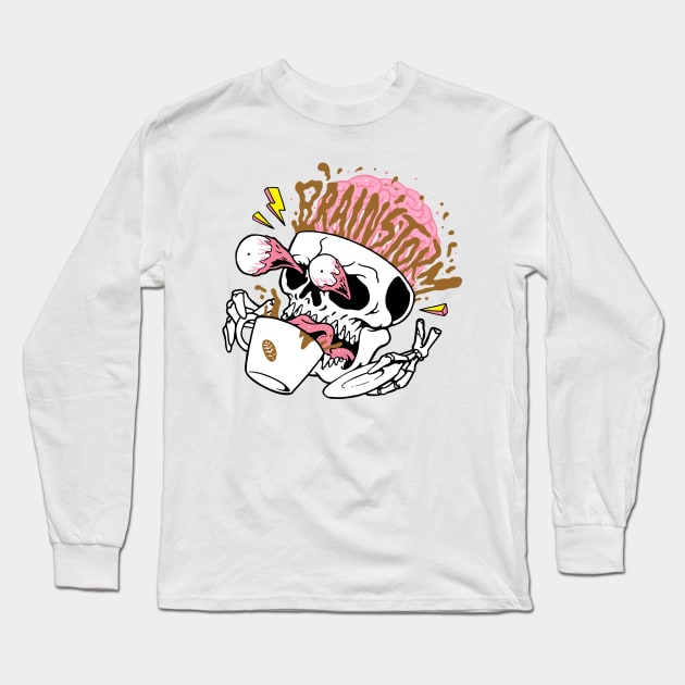 Brainstorm Coffee Long Sleeve T-Shirt by quilimo